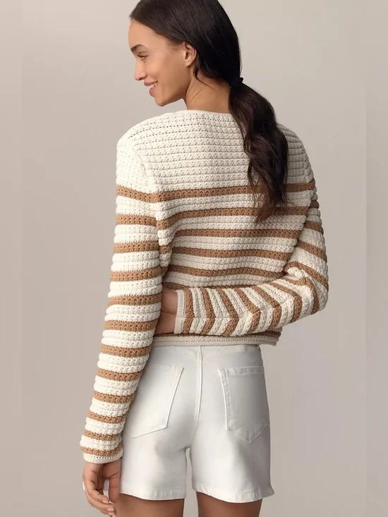 PAIGE Oberon Cardigan XL Ivory NWT Quiet Luxury Chic - Picture 3 of 12